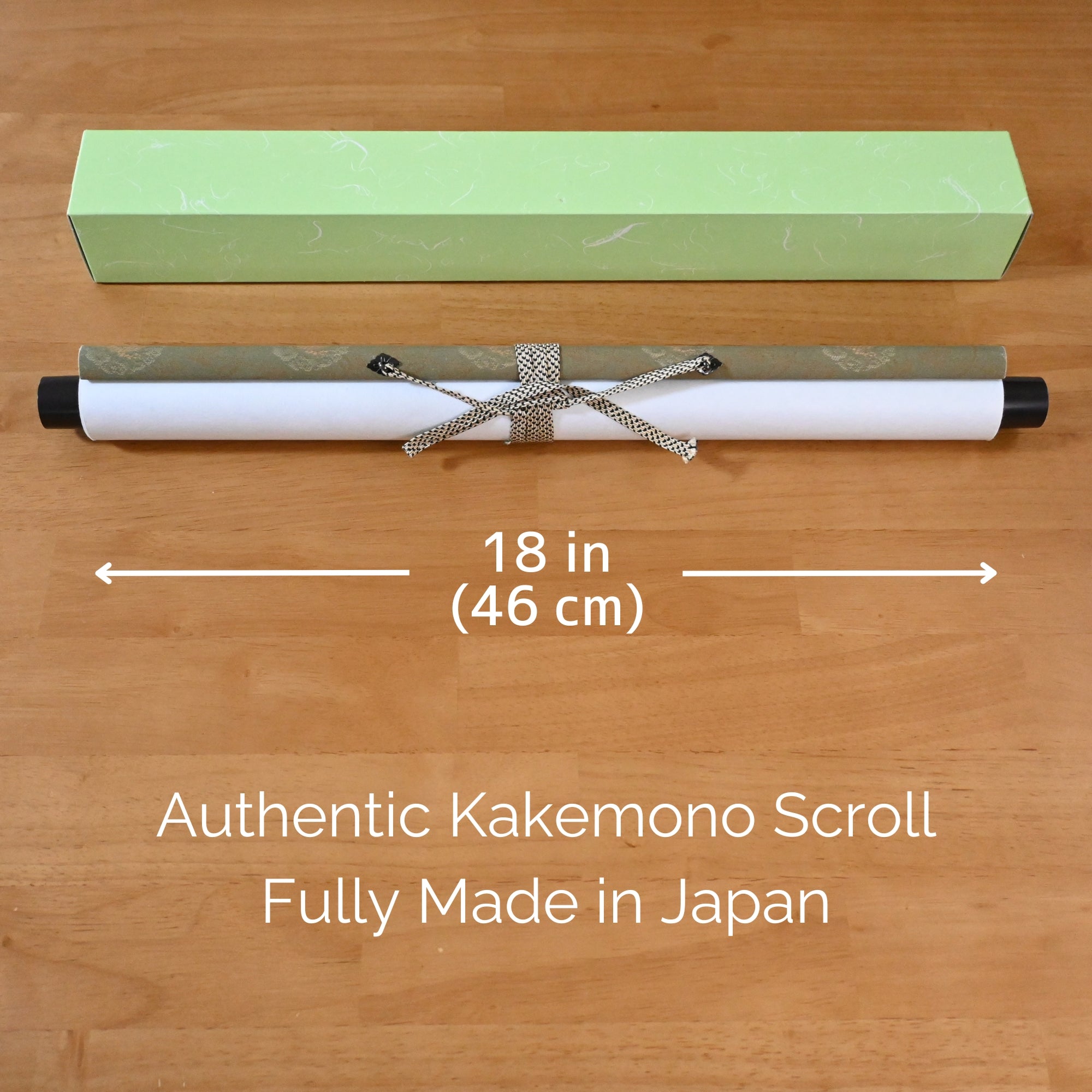 Rotolo da parete Kakemono Drago Giapponese – Drago verde che si innalza