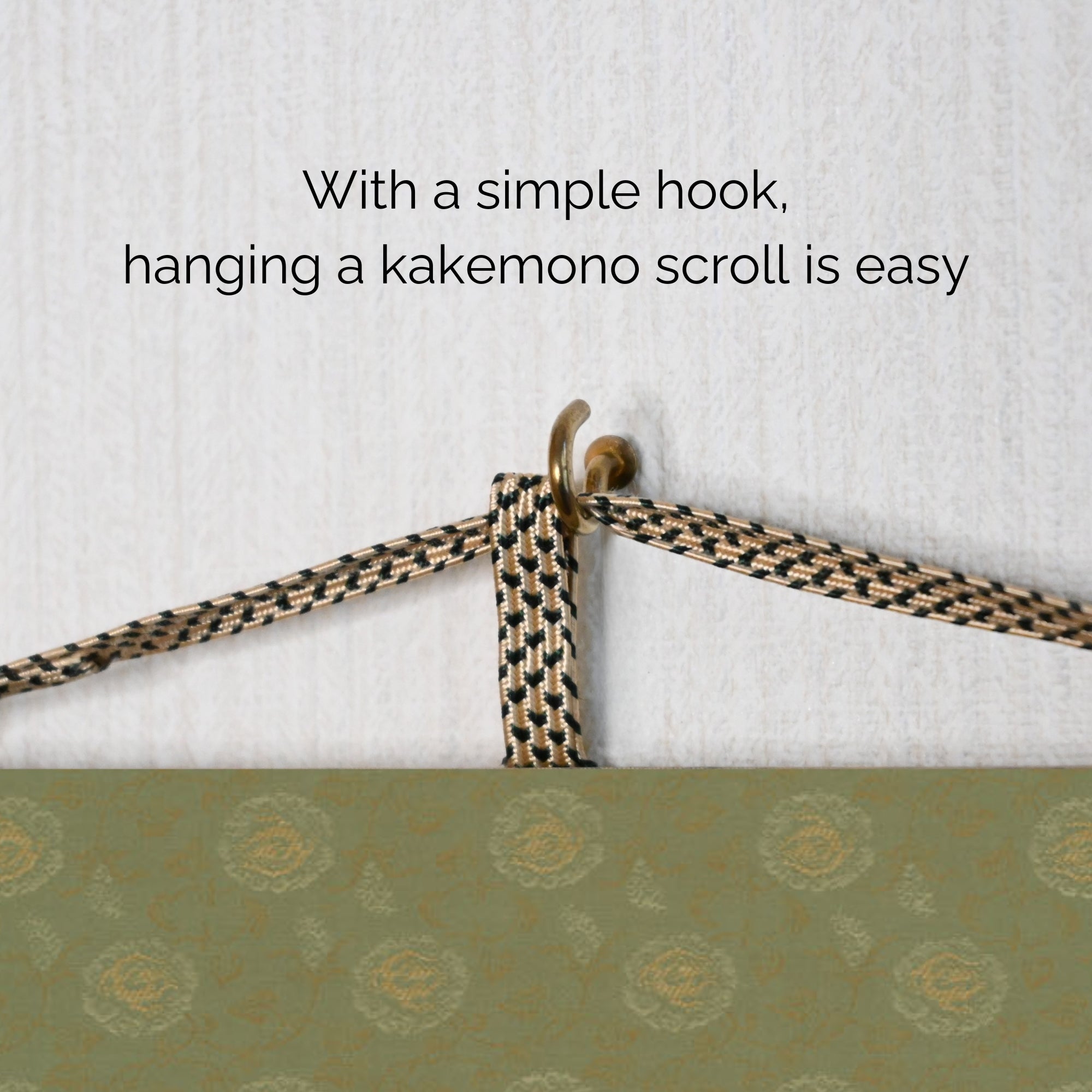 Rotolo da parete Kakemono Drago Giapponese – Drago verde che si innalza