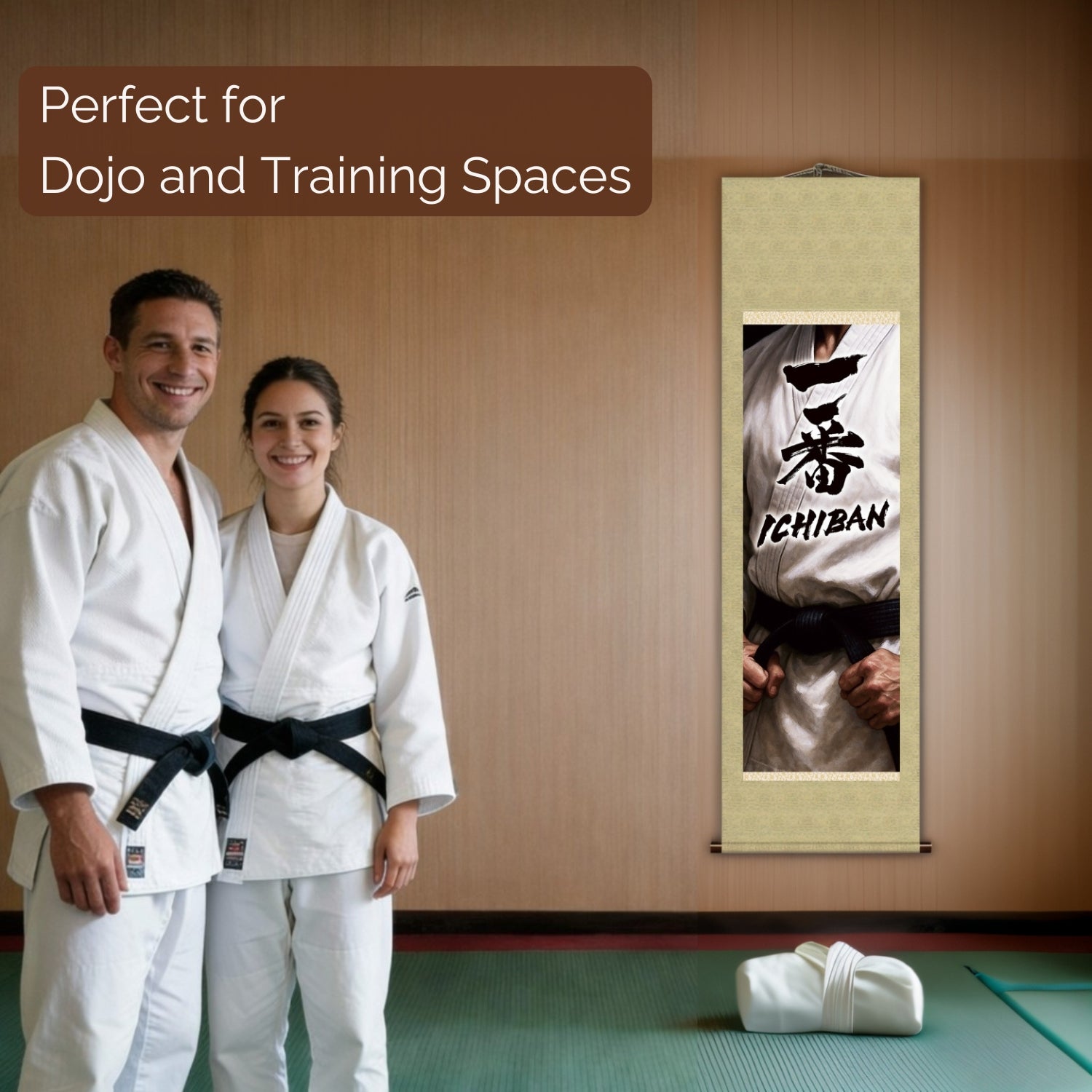 Arte Marziale Giapponese Ichiban Kakemono Wall Scroll – Spirito della Cintura Nera 