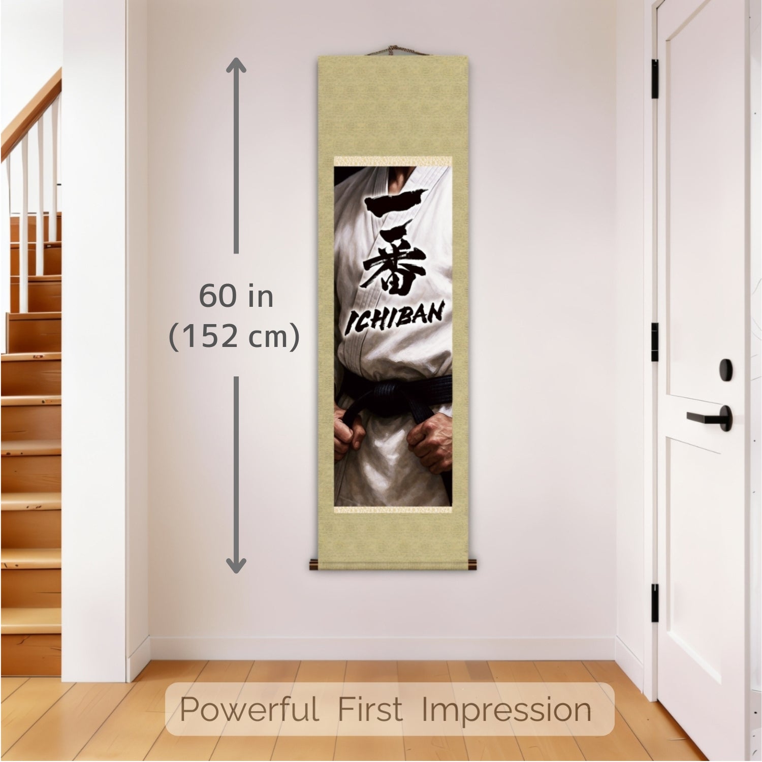Arte Marziale Giapponese Ichiban Kakemono Wall Scroll – Spirito della Cintura Nera 